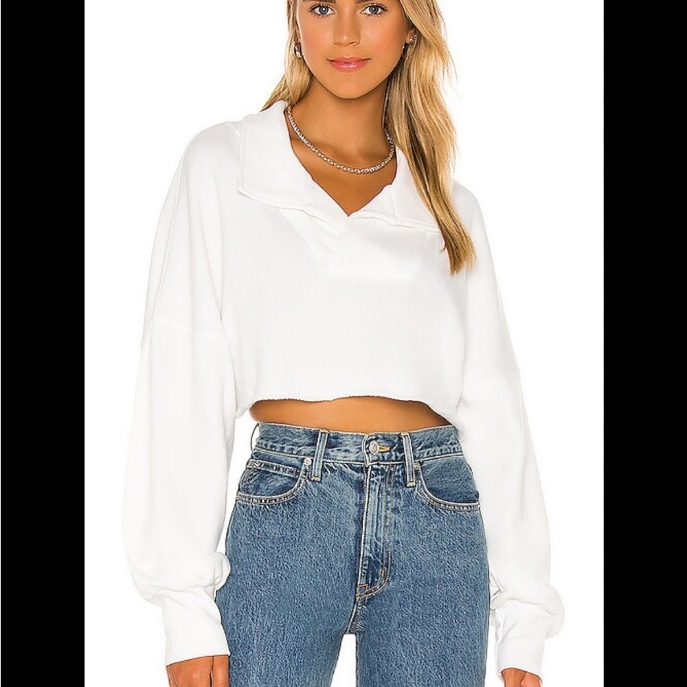 Revolve L’Academie white pullover sweater
